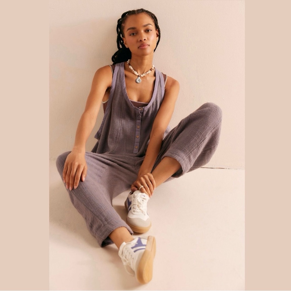 Free People Coastal Cruisin Jumpsuit - XL Purple